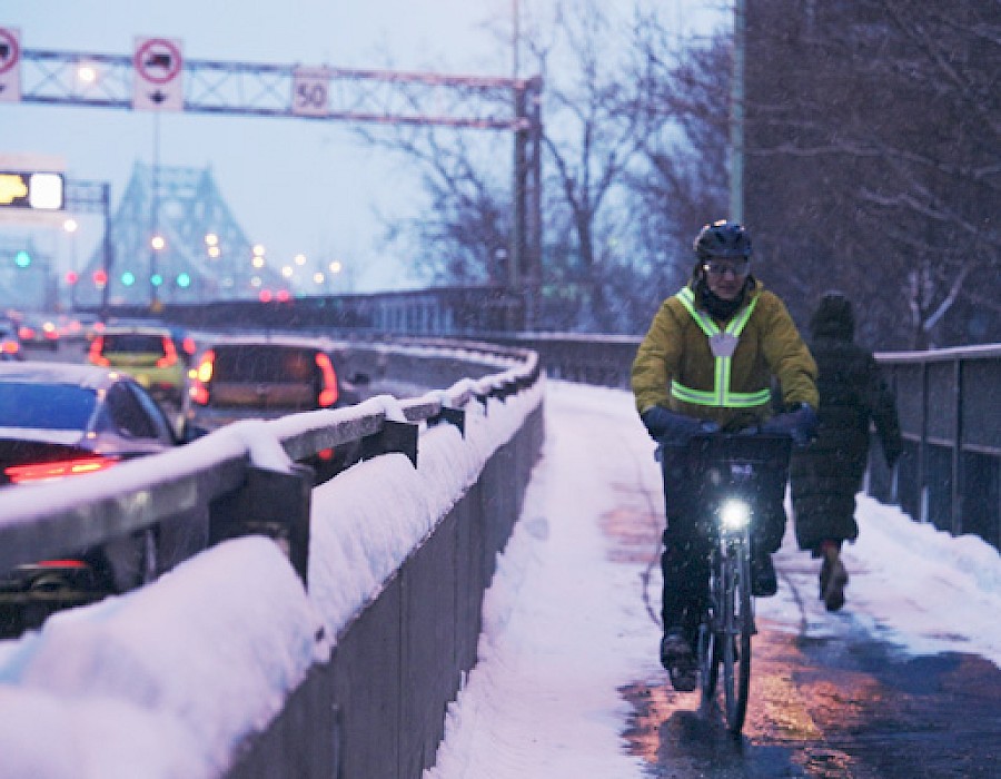 Beginning of the winter operation period for the Jacques Cartier Bridge multipurpose path on Wednesday, December 20 at 10:30 p.m.