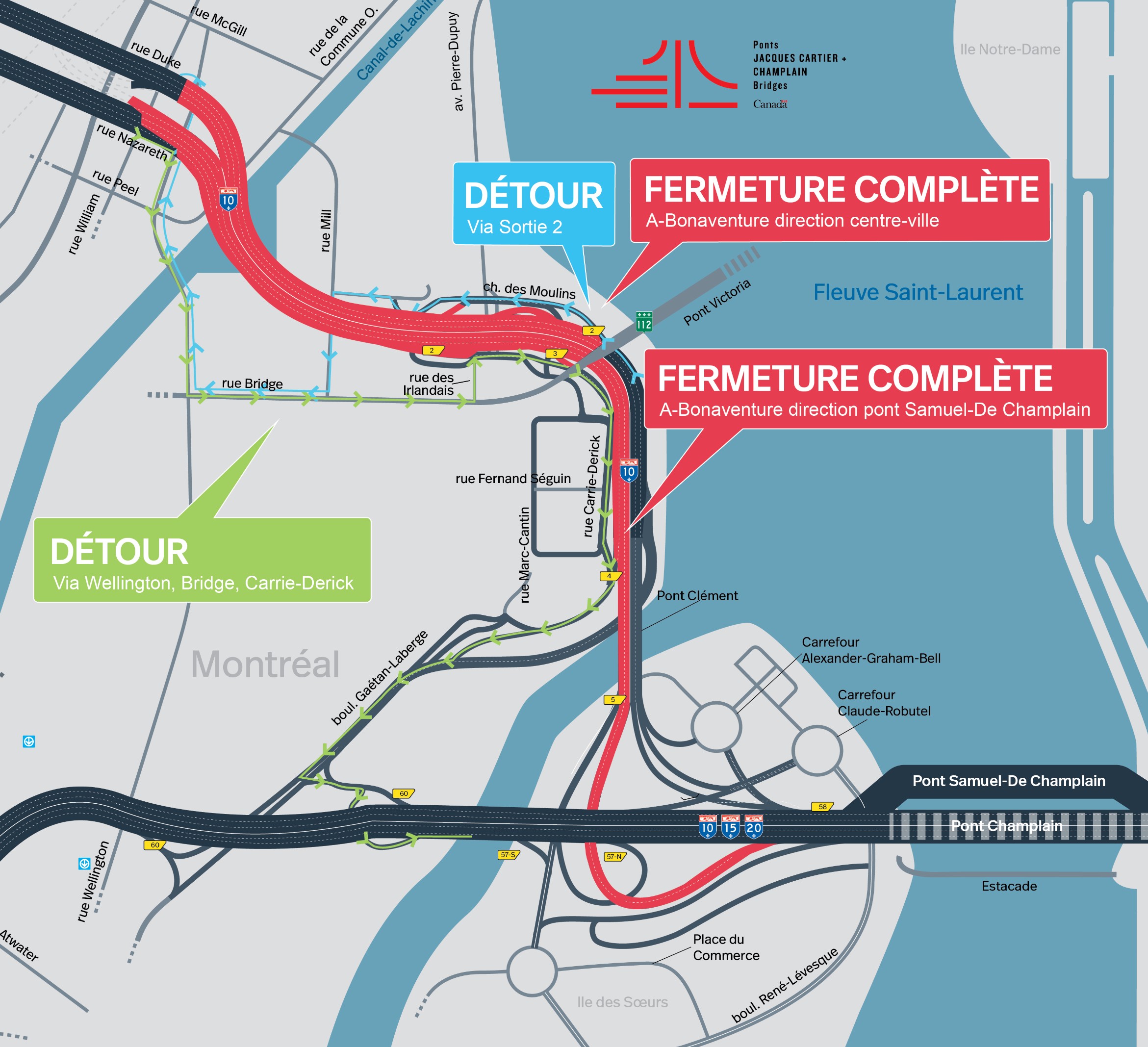 A-Bonaventure | Fermeture complète de nuit d'une portion de l'autoroute dans les deux directions, le 4 juin