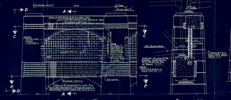 Extract of the reinforcement scheme as prepared by H.H.L. Pratley in September of 1963