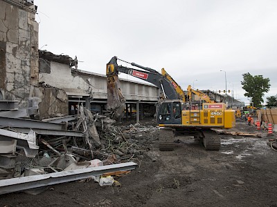 Deconstruction work begins