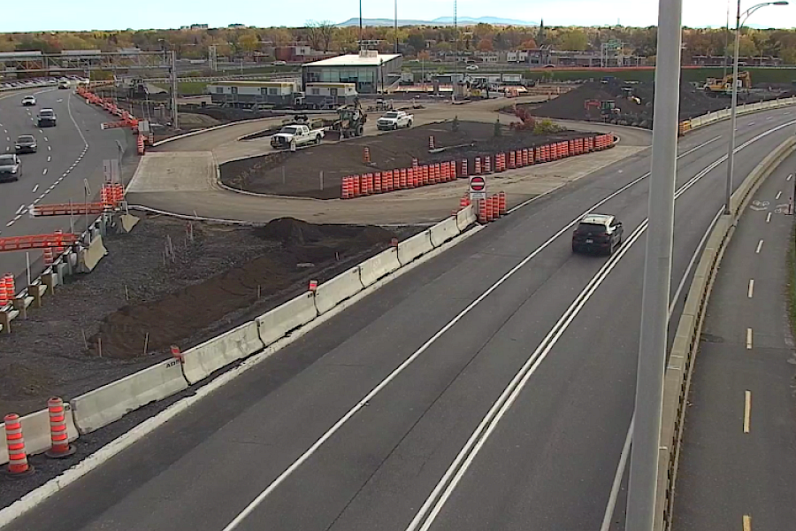 travaux de réaménagement de l’entrée Rive-Sud du pont Jacques-Cartier
