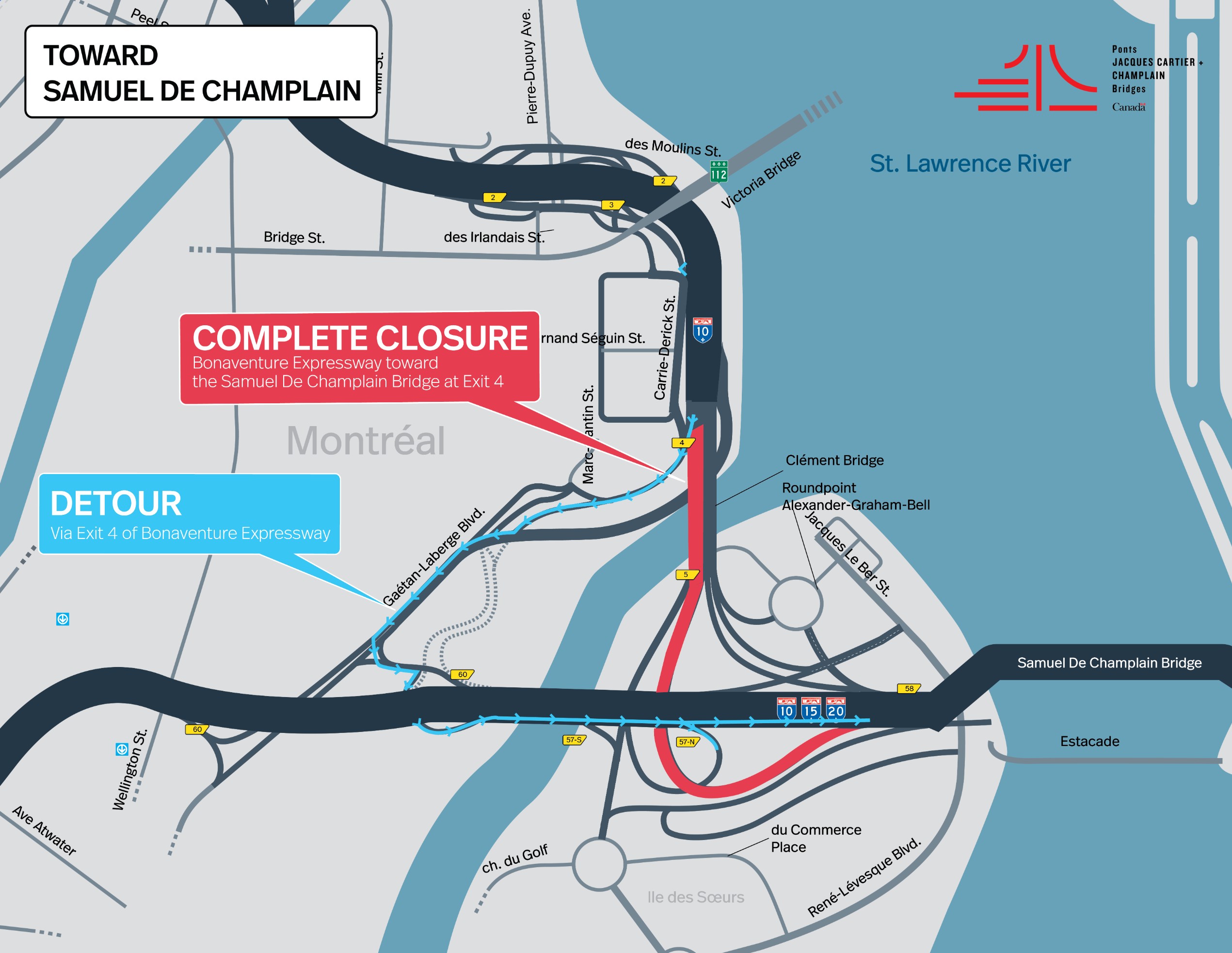 Bonaventure Expy. | Major work blitz from Friday, September 12 to Monday, September 15