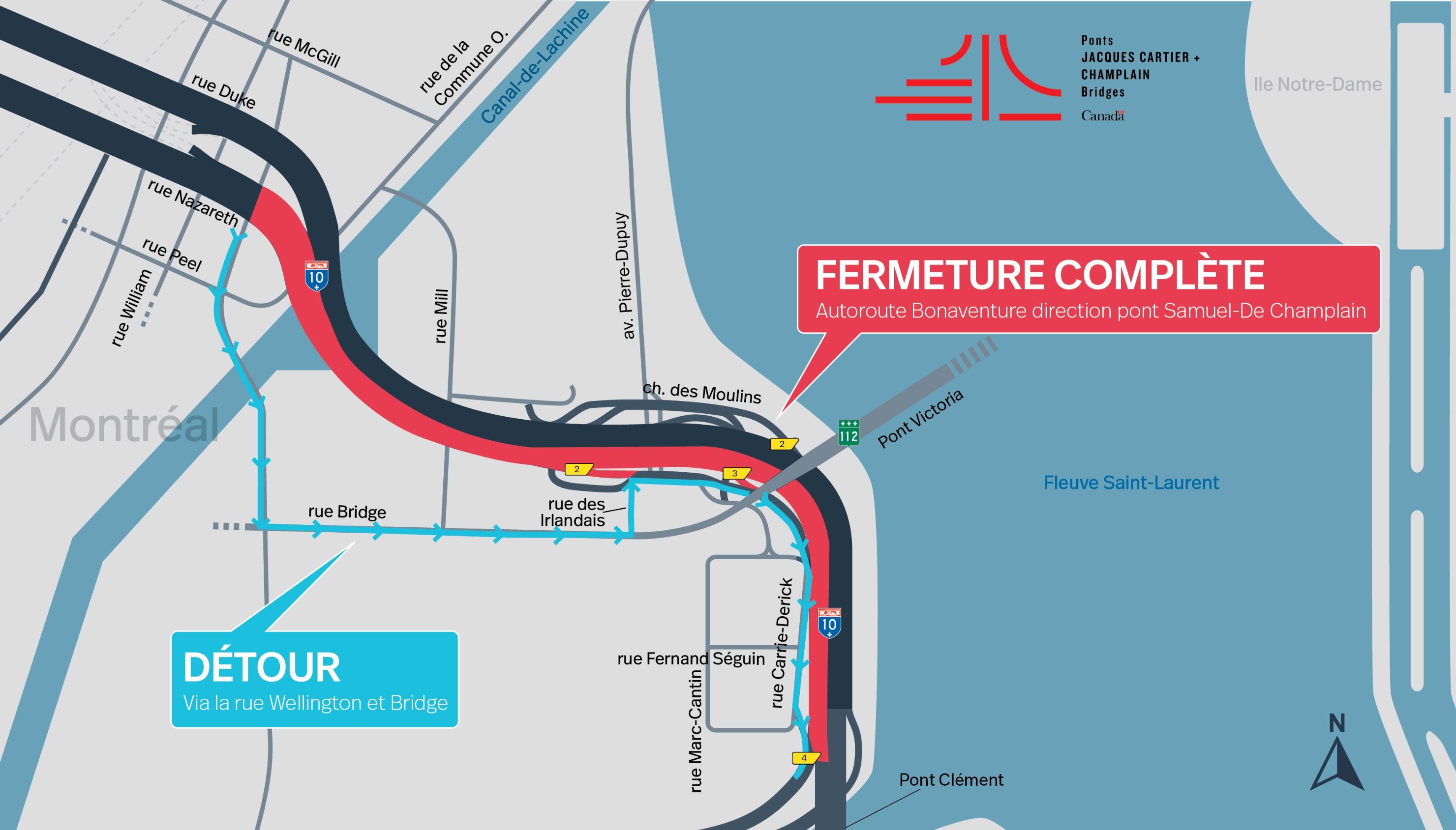 A-Bonaventure | Fermeture complète de nuit d'une portion de l'autoroute dans les deux directions, les 1 et 2 octobre
