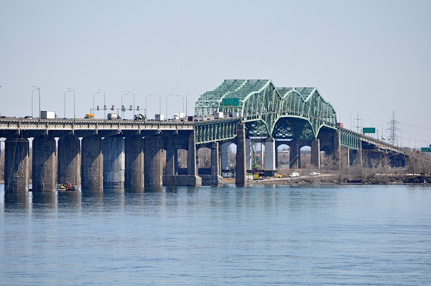 Steel structure of the original Champlain Bridge