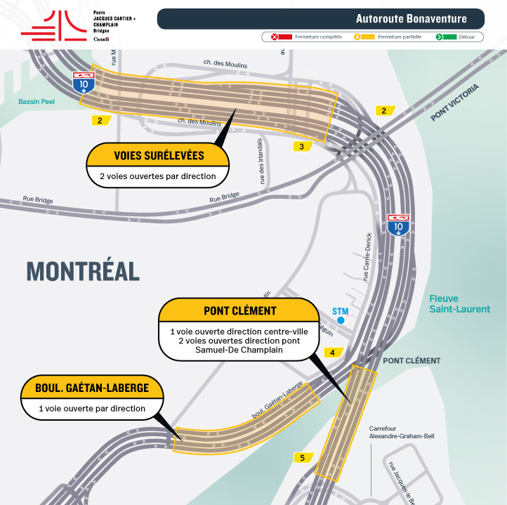 A-Bonaventure | Mobilisation des chantiers dans le secteur de l'autoroute Bonaventure