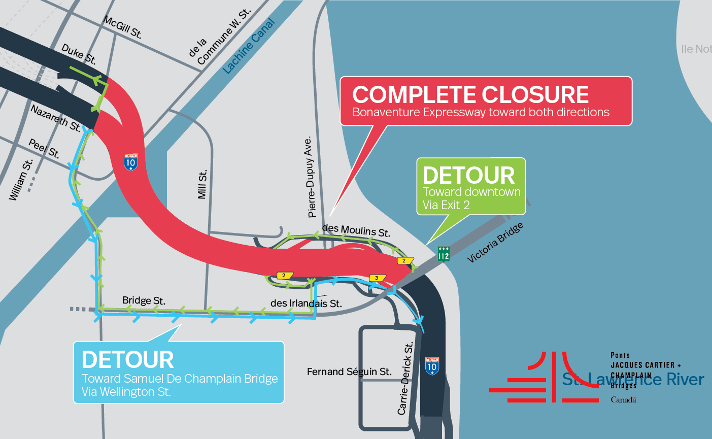 Bonaventure Expy. | Complete night closure of a portion of the Expy. in both directions, on September 17