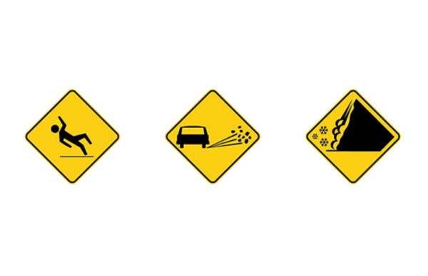 Panonceaux conditions hivernales